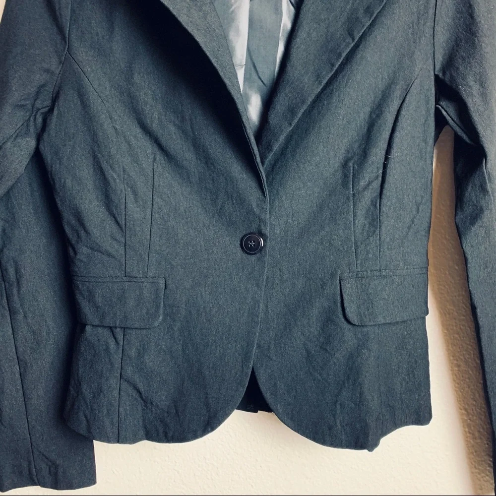 Papaya black stretch one-button Blazer Sz S/M juniors fitted business casual - Picture 7 of 16